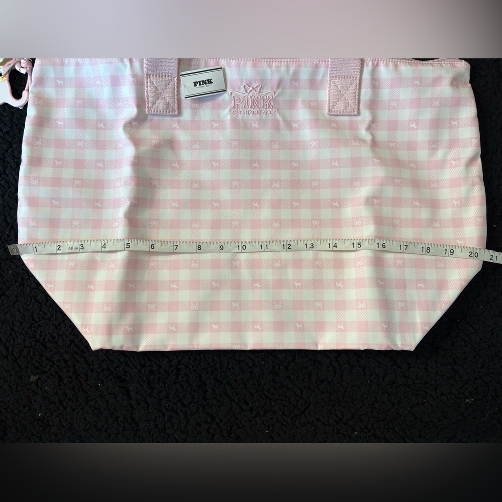 Limited edition PINK Victoria’s Secret x LoveShackFancy Pink Gingham Tote Bag - Picture 5 of 8